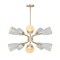 Designers Fountain Biba 10 Light  Modern Brushed Gold with Grey Sky Shades Chandelier For Dining Rooms D287M-10CH-BG - alternate 1